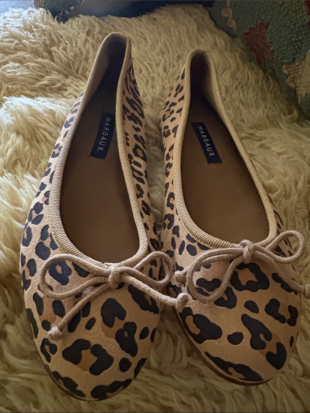 Margaux Leopard-Print Ballet Flats in Tan and Black sz36 - Picture 3 of 3